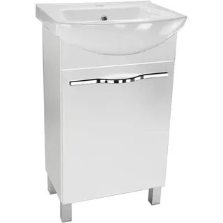 paplinskimoebel - Waschbecken mit Unterschrank 50 cm Breite, Altea Waschbeckenunterschrank mit Waschbecke Weiß - Bad Waschtischunterschrank, Badezimmer Unterschrank, Badezimmerschränke