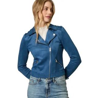Zero Bikerjacke in Veloursleder-Optik Ensign Blue,38 | 38