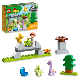 LEGO 10938 DUPLO Jurassic World Dinosaurier Kindergarten mit Baby Dino Figuren und Triceratops, Spielzeug und Steine für Kleinkinder ab 2 Jahre, M...