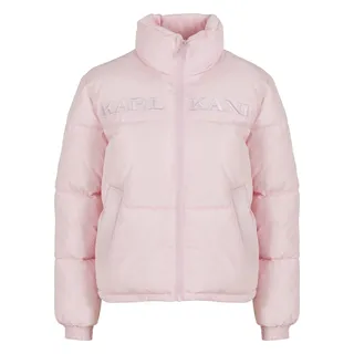 Winterjacke KARL KANI "Karl Kani Retro Essential Puffer Jacket", Damen, Gr. XL, pink, 100% Polyester, unifarben, normal, amerikanischer Ausschnitt, Jacken Winterjacke