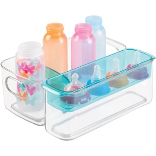 mDesign Sortierbox für Babyartikel – als Aufbewahrungsbox im Kinderzimmer oder in der Küche zur Babynahrung Aufbewahrung
