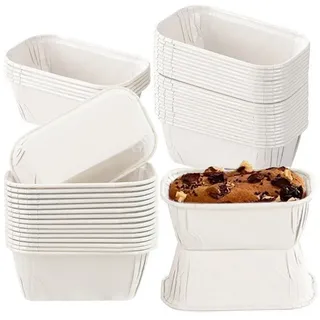 LuxusKollektion Kastenform Kuchenformen Mini Rechteck 8x4x4cm 50St., (50-tlg) weiß