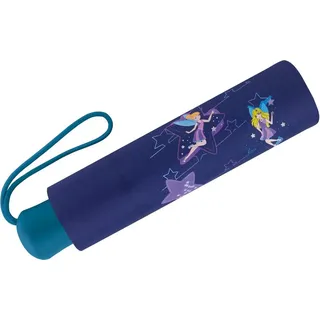 Scout Kinder-Taschenschirm Regenschirm mit reflektierenden Streifen Blue Star