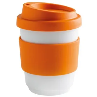 KAHLA Coffee-to-go-Becher Fillit Becher + Trinkdeckel, 1-tlg., Porzellan, Made in Germany orange 270 ml | 9.5 cm
