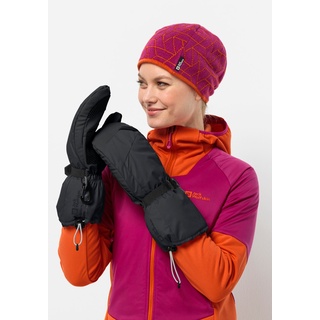 Skihandschuhe JACK WOLFSKIN "ALPSPITZE 3IN1 GLOVE" Gr. L, schwarz-weiß (phantom) Damen Handschuhe Sporthandschuhe