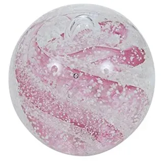Traumkugel 237 rote Spirale, nachtleuchtend ca. 9,5cm - Glaskugel, Briefbeschwerer