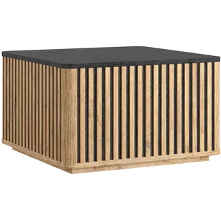 Landscape Couchtisch, Schwarz, Akazie, Holz, Akazie, furniert, Holz, quadratisch, Bodenplatte, 70x42x70 cm, Stauraum, abnehmbares Tablett, einfacher Aufbau, Wohnzimmer, Wohnzimmertische, Couchtische, Couchtische mit Stauraum