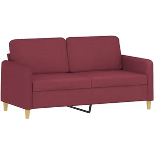 vidaXL Couch Polyester 2-Sitzer Rot