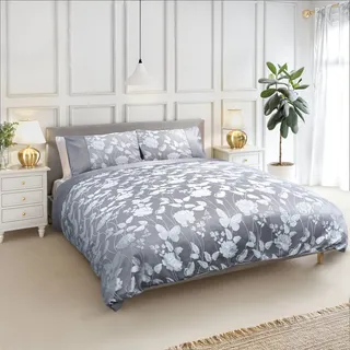 Emma Barclay Bettwäsche für Einzelbett, Motiv: Schmetterling, 100% Polyester, silberfarben