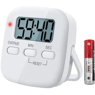 Digitaler Küchentimer Magnetisch Eieruhr Timer Küchenuhr Stoppuhr Countdown Count up, Laut Ton Küchenwecker Zeitmesser Küche Kurzzeitwecker mit LCD zum Kochen Backen Sport Lernen, mit Batterie