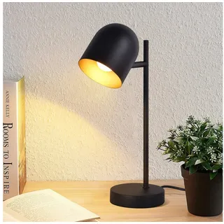 Nettlife Nachttischlampe Vintage Schwarz E14 Wohnzimmer Tischlampe Moderne Tischleuchte, LED wechselbar, für Schlafzimmer Arbeitzimmer Schreibtisch Kinderzimmer schwarz