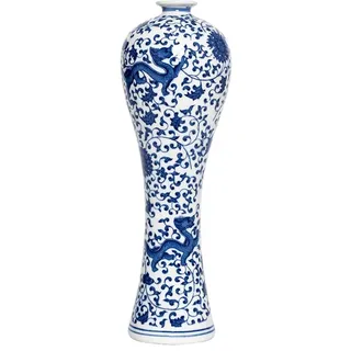 China Keramik Vase Blau und Weiß Porzellan Chinesisch Handmade Dekorative Blumenvase für Wohnzimmer, Home Decor, Büro, Tisch Centerpiece (lianhua)