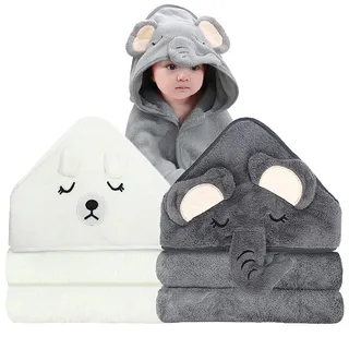 ROXANEPIG 2Pack Baby Handtücher Kapuze, 80X80 cm Babybadetücher, Kapuzenhandtücher Baby, Kapuzenbadetüch, Kinderhandtüch, Badehandtüch Handtücher für Babys, Neugeborene