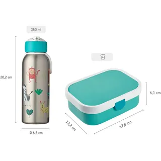 Mepal Brotdose + Thermoflasche Campus Lunchset 2-teilig aus und Paw Patrol Girls
