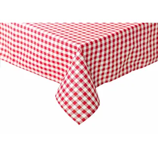 texpot Landhaus Tischdecke 130 x 130 cm rot-weiß Kariert 5 mm Karo 100% Baumwolle