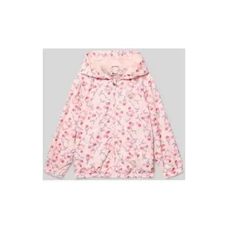Jacke mit Kapuze und Motiv-Stitching, Rosa, 116