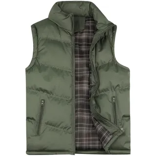 YOUTHUP Herren Steppweste Dicke Freizeit Winterweste Bodywarmer Outdoor | Regular Fit, Stehkragen, 2 Reißverschlusstaschen, Reißverschluss, Leicht Warm, Dick Gefüttert, für Winter Herbst - XL