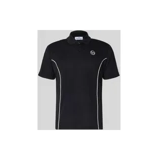 Regular Fit Poloshirt mit Logo-Stitching Modell 'EGEO', Black, XXL