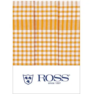 Ross 3er Pack Baumwoll-Geschirrtücher Bauernkaro 50x70 cm | gelb - gelb