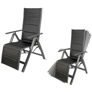 Lex Venezia Relaxsessel 60 x 72 x 110 cm anthrazit klappbar