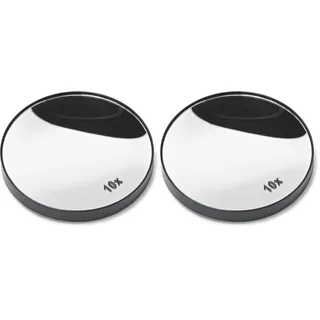 Manicare Vergrößerungsspiegel 10-Fach, rund, mit Saugnäpfen, ideal zum Zupfen der Augenbrauen und präzises Make-up, für Zuhause und unterwegs – Durchmesser 13 cm (Packung mit 2)