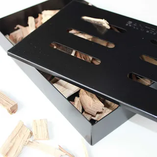 SANTOS beschichtete Räucherbox Black, 21 x 13 x 3,4 cm