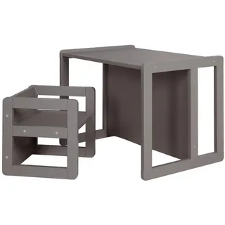 Roba Kindersitzgruppe, Anthrazit, Holzwerkstoff, 3-Sitzer, 61x30x44 cm, Kinder- & Jugendzimmer, Kindermöbel, Kindersitzmöbel & -tische, Kindersitzgruppen