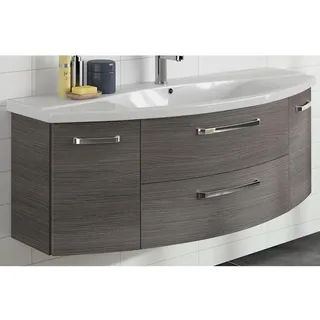 Pelipal Waschtischunterschrank 2 Drehtüren 2 Auszüge 116,3 x 49,2 x 46 cm Grau