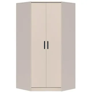 Marmex Grant G8 - Eckschrank 91x195x91 cm, Bücherregal - Eckgarderobe mit Kleiderstangen und Einlegeböden für das Jugendzimmer, Schlafzimmer - Eckkleiderschrank - Cashmere