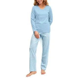 CALIDA Lovely Nights Pyjama Blau 40/42