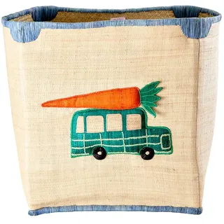 Rice Korb "Van and Carrot" in Beige - (B)36 x (H)41 x (T)36 cm