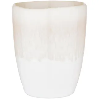 BUTLERS Kaffeebecher 0,3 l Steinzeug Tasse ohne Henkel - ATLANTIS - | Beige - Becher für Tee, Kaffee - Trinkbecher für Kakao & Cappuccino - im Boho-Stil