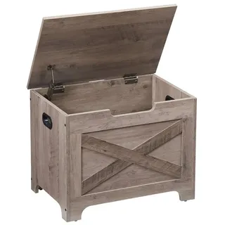 GarveeMore Sitzhocker Sitzbank mit Stauraum Sitzruhe 60 * 40 * 46cm braun