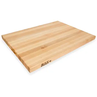 Boos Block Profi-Schneidebrett XXL, 61 x 46 x 4 cm, Nordamerikanisches Ahorn Schneidebrett Holz Gross, Antibakteriell, Hackbrett, Hackblock, Lebensmittelecht, Servierbrett