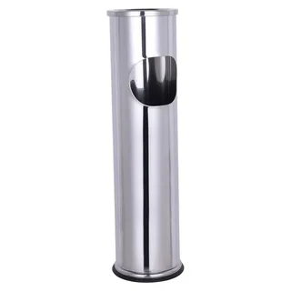 Mojawo XL Standaschenbecher mit Mülleimer Silber