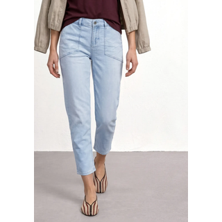 Loose-fit-Jeans STREET ONE, Damen, Gr. 31, Länge 28, ultra bleached washed, Jeans, 98% Baumwolle, 2% Elasthan, unifarben, knöchelfrei, Jeans, Middle Waist