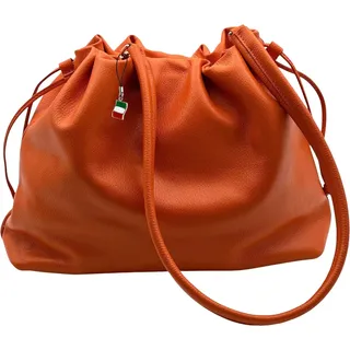 FLORENCE Beuteltasche Leder Orange