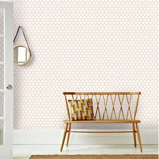 Wow Vliestapete Hexagon 1000 x 52 cm 10 m Braun/Gold
