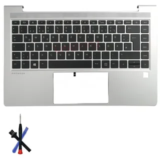 Ersatztastatur mit Rückbeleuchtung für HP ProBook 440 G8 445 G8 C Schale + Tastatur (Deutsche)