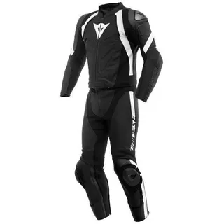 Dainese Avro 4 2 tlg. Herren Lederkombi schwarz/weiss Motorradkombi Größe 54