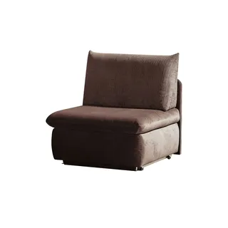 Sofa.de Schlafsessel Etta Kunstleder 88 x 88 x 96 cm Braun mit Schlaffunktion