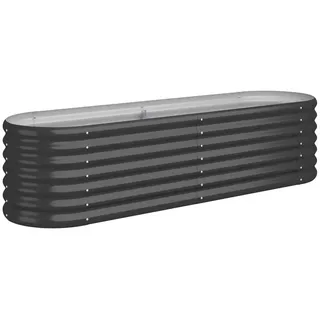 vidaXL Hochbeet Pulverbeschichteter Stahl 152 x 40 x 36 cm Anthrazit