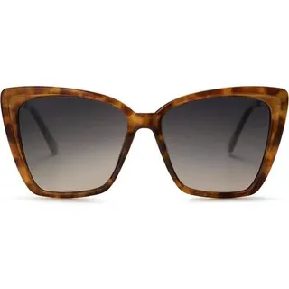 Sonnenbrille Damen Cateye Polarisierte UV Schutz Gelber Schildpatt