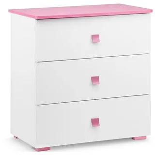 KONSIMO® Schubkastenkommode PABIS Kommode für Kinder, Kommode für Kinder, in Pastellfarben, funktionell und geräumig rosa