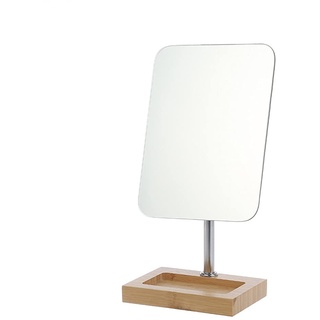 Hosoncovy Holz Desktop-Spiegel mit Ständer Tischspiegel Ganzkörperspiegel Kosmetikspiegel Kosmetikspiegel Kosmetikspiegel für Badezimmer Schlafzimmer (Rechteck)