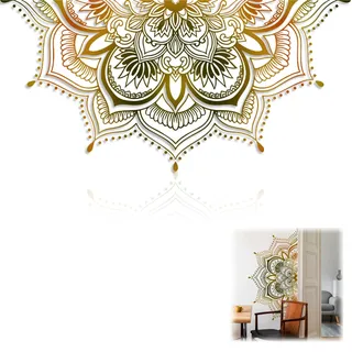 Wandtattoo Blumen Wandaufkleber Mandala Selbstklebend Wandsticker Schlafzimmer Gold Fensterbilder Wandtattoo Wohnzimmer Badezimmer Sofa Fenster Wanddeko
