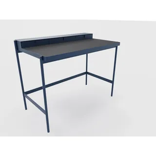 PS 20 Sekretär/Schminktisch Ozeanblau (RAL 5020) Linoleum Schwarz