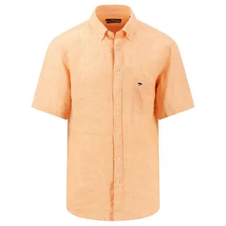 FYNCH-HATTON Kurzarmhemd Summer Linen, B.D., 1/2 papaya orange L