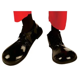 Schwarze Clownschuhe riesige Micky Maus mit Gummisohle