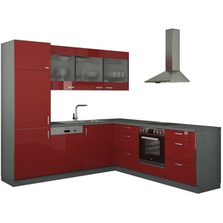 Winkelküche ohne Elektrogeräte  Sylt , rot